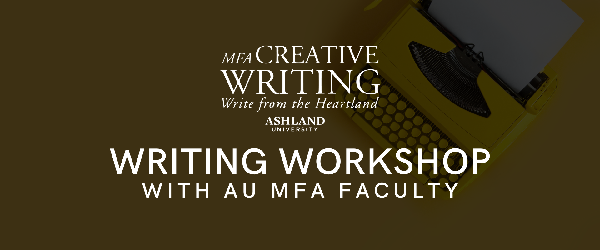 MFA Creative Writing Ashland University Writing Workshop